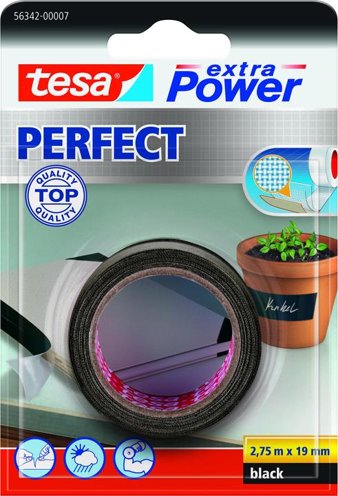 Actual product image tesa EXTRA POWER PERFECT fabric tape, fabric-reinforced duct tape (19 mm)