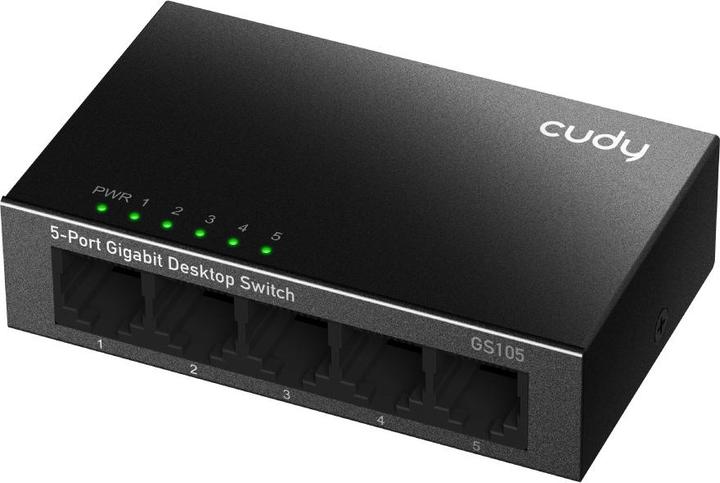 Immagine prodotto Cudy Switch di rete GS105 Gigabit Ethernet (10/100/1000) Nero (5 Porti)