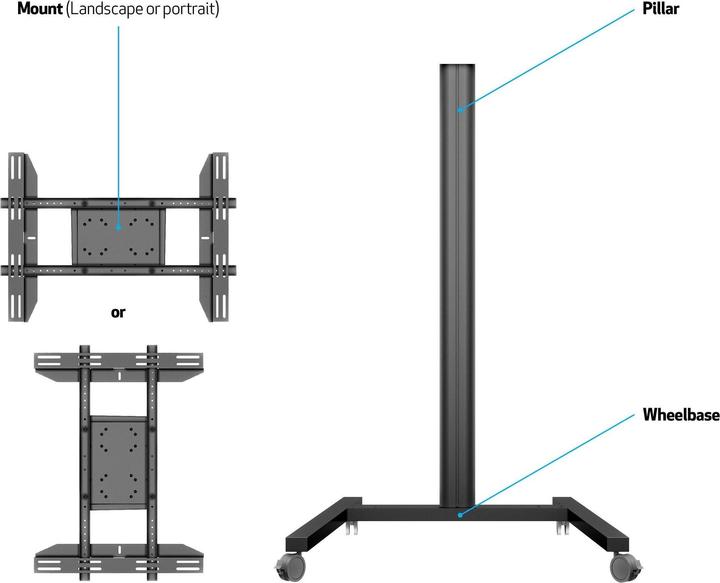 Immagine prodotto Multibrackets M Display Stand 180 Single Nero (Specifiche del dispositivo, 63", 50 kg)