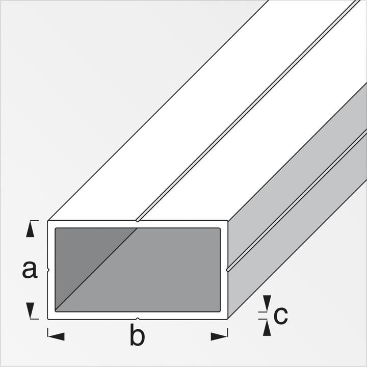 Actual product image Alfer Rectangular pipe PVC 1m