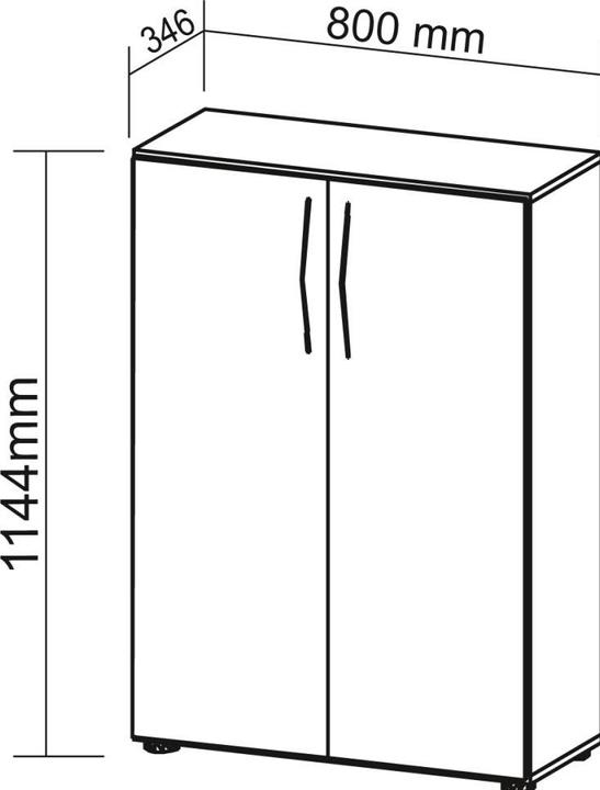 Immagine prodotto Hammerbacher Base (80 x 34,5 x 114,5 cm)