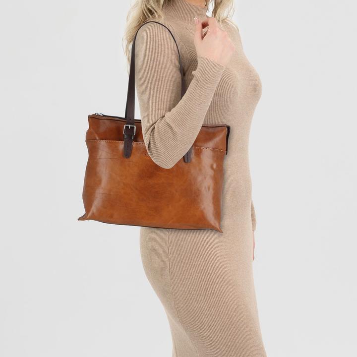 Actual product image Castelijn & Beerens Rien shoulder bag RFID protection leather 40 cm laptop compartment