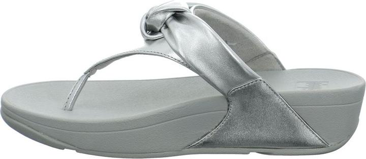 Fitflop Lulu Padded Knot Metallic Leather Toe Post Sandal