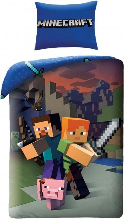 Halantex Minecraft - Biancheria da letto - 140 x 200 cm + 70 x 90 cm