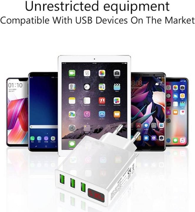 Produktbild Eaxus USB-Ladegerät 3-Fach mit Spannungsanzeige