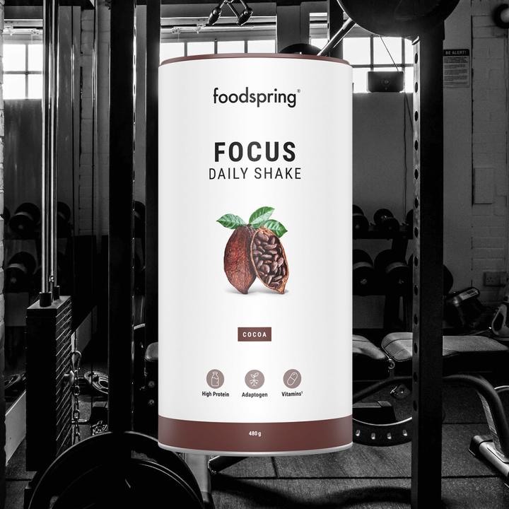 Actual product image Foodspring Daily Shake - Focus (Cocoa, 1 pcs., 480 g)