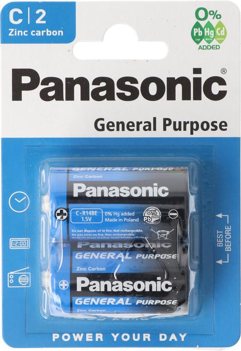 Image du produit Panasonic Pile General Purpose Baby C LR14 (2 Pcs.) (2 pcs, R14)