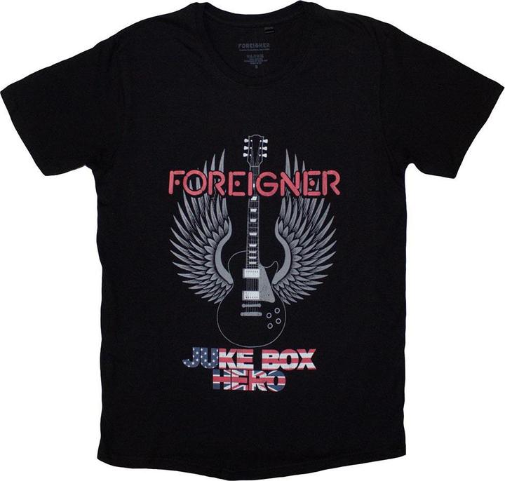 Actual product image Foreigner Unisex Adult Juke Box Hero T-Shirt (XL)