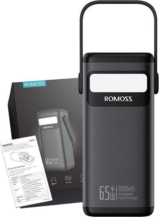 Actual product image Romoss Powerbank PMT40 4000mAh 65W (black) (40000 mAh, 65 W)