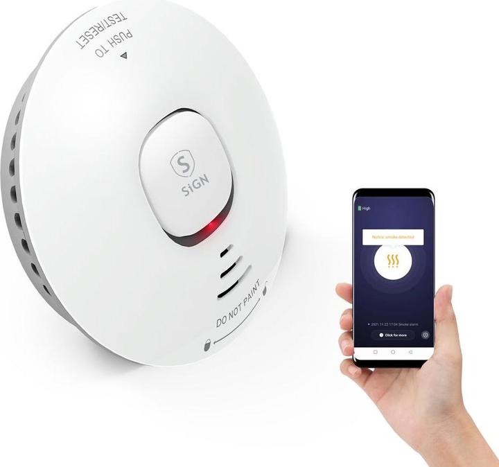 Actual product image SIGN Smart WIFI Smoke detector / Fire alarm