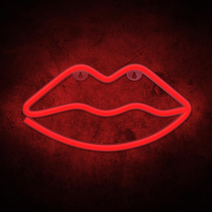 Image du produit Forever Light Lampe LED Néon LIPS rouge Bat + USB FLNEO8 (2 cm)