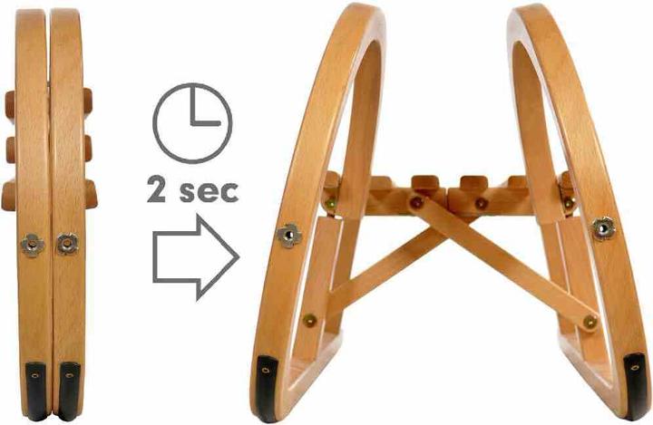 Actual product image Colint Holz-Faltschlitten Hörner Form
