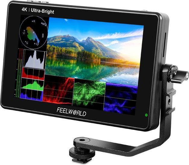 Actual product image Feelworld LUT7S PRO 7 Inch 2200nits 3D LUT Touch Screen DSLR Camera Field Director AC Monitor (7", Full HD)