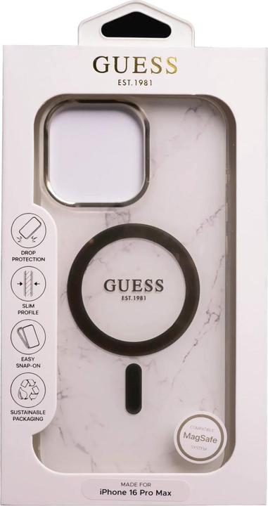 Produktbild Guess Magsafe IML Hard Case With Marble Design - iPhone 16 Pro Max (Apple iPhone 16 Pro Max)