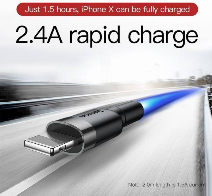 Actual product image Baseus Cafule Series for Apple (0.50 m, USB 2.0)