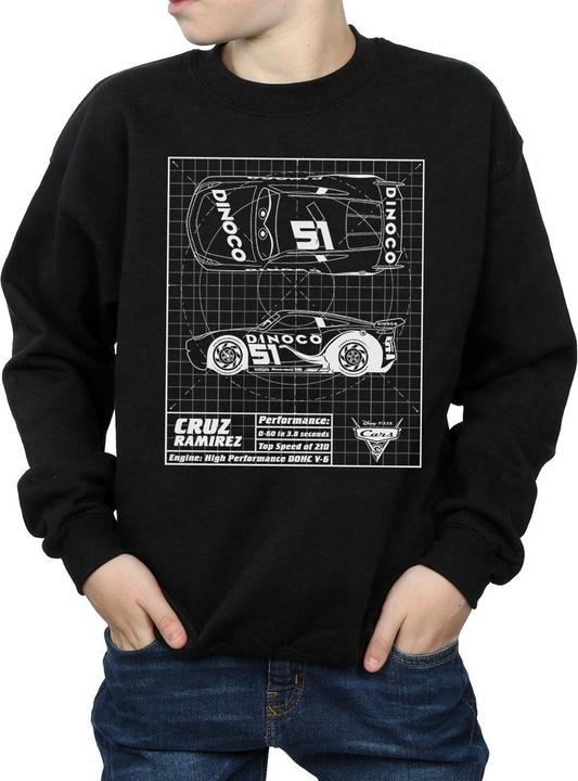 Produktbild Disney Cars Cruz Ramirez Blueprint Sweatshirt Jungen (152, 158)