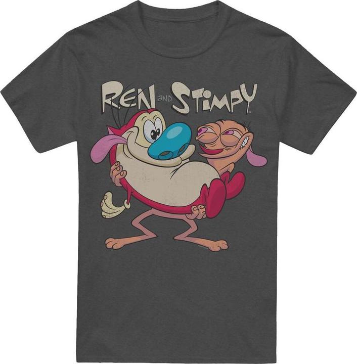 Actual product image Ren & Stimpy Unisex Adult Two Of A Kind T-Shirt (XXL)