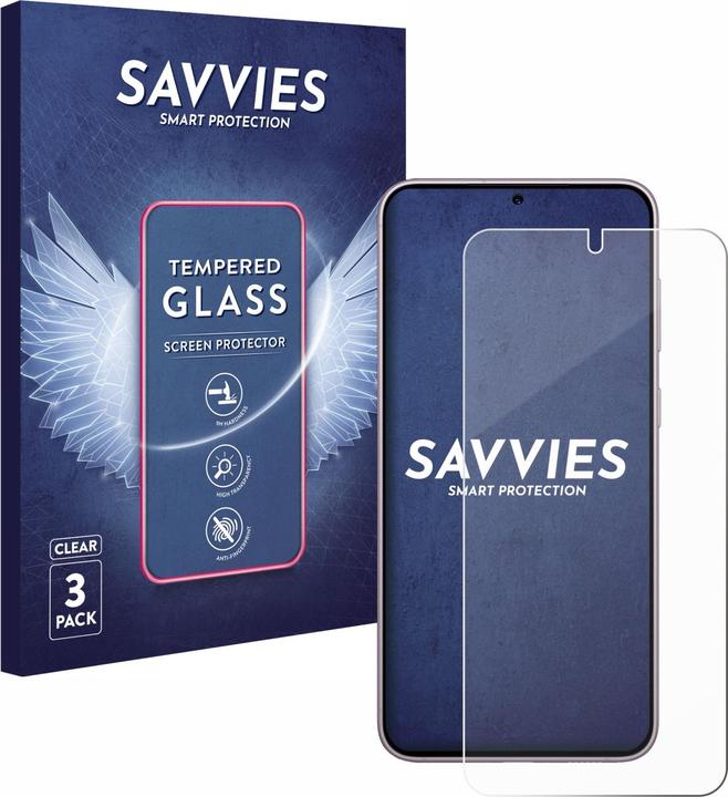 Immagine prodotto Savvies Protezione dello schermo in vetro blindato (3 Pezzo/i, Samsung Galaxy S23+)