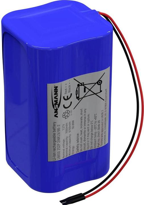 Ansmann Li-Ion Battery Pack 2S2P - Block (1 pcs., 18650, 7000 mAh)