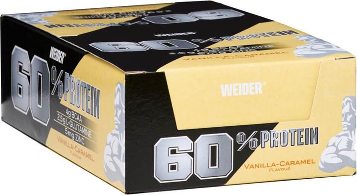 Image du produit Weider Barre protéinée 60% (24 x 45g) (Vanille, Caramel, 24 pcs, 1000 g)
