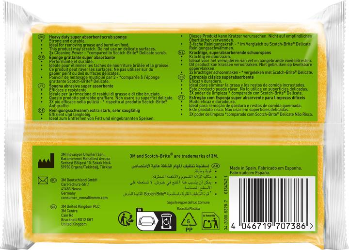 Nährwerte und Zutaten Scotch-Brite Classic Naturfaser Reinigungsschwamm (2 Stk.)