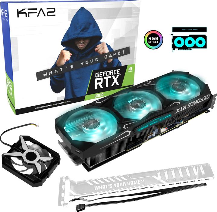 Actual product image KFA2 GeForce RTX 3080 SG OC LHR (10 GB)