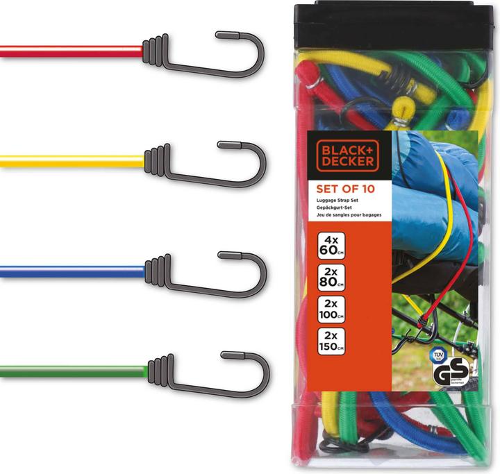 Produktbild Black & Decker Luggage strap set 10pcs (Zusätzliche Polsterung)