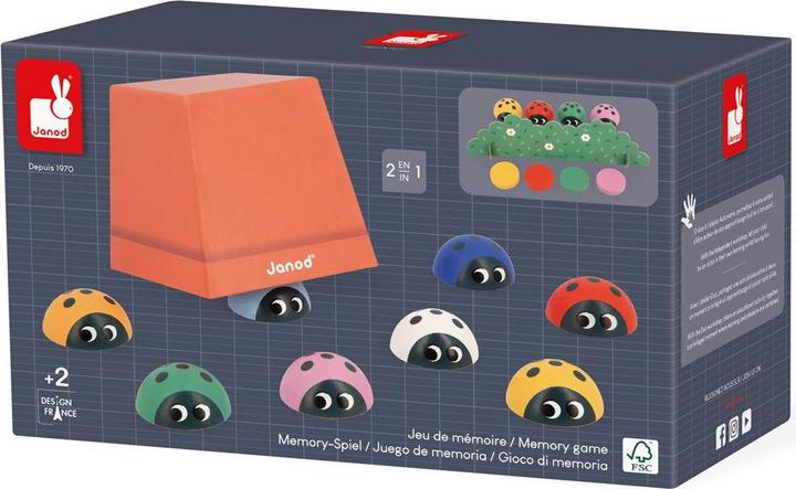 Actual product image Janod Memory ladybird (German, French, English)