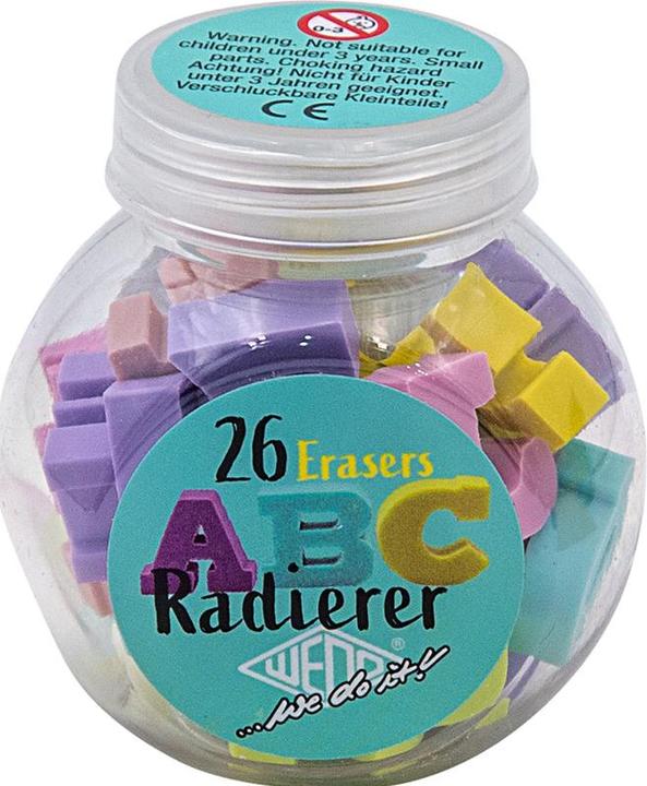 Produktbild Wedo Radierer Buchstaben Dose Doseninhalt: 26 St. f.sort.