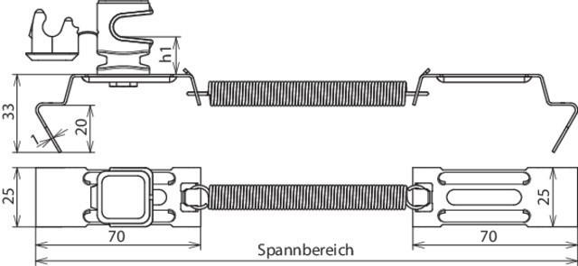Produktbild Dehn Dachleitungshalter SPANNsnap NIRO/K-grau 204269