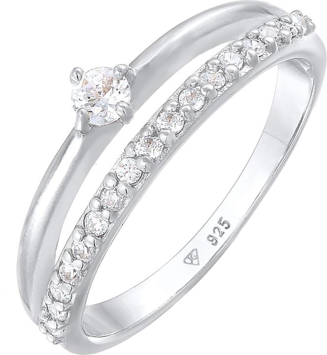Immagine prodotto Elli Anello di cristallo, set di anelli, anello solitario (54, 925 Argento)