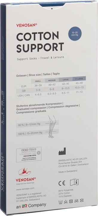 Immagine prodotto Venosan COTTON SUPPORT Socks A-D M silver (M)