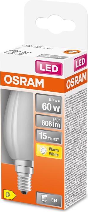 Produktbild Osram Led Retrofit Classic B (E14, 6 W, 806 lm, 1 x, D)