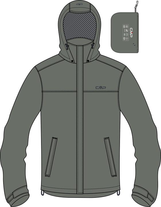 CMP Campagnolo Hoodie Button Rain