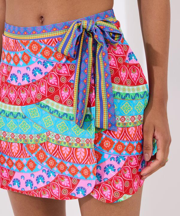 Actual product image Joe Browns Patchwork Tassel Trim Wrap Swim Skirt (44)