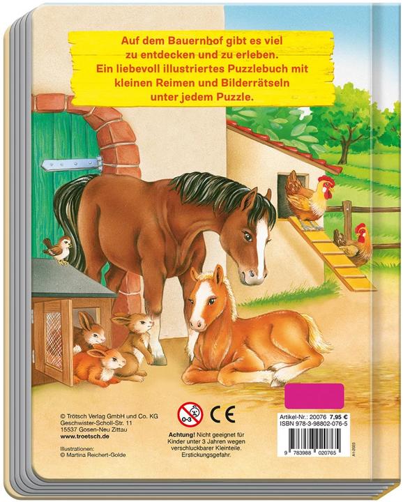 Produktbild Trötsch Verlag GmbH & Co. KG Puzzlebuch Bauernhof