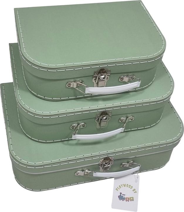 Immagine prodotto Playwood Set di valigie in cartone verde, 3 pezzi.