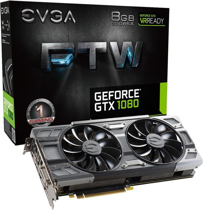 Produktbild EVGA GeForce GTX 1080 FTW Gaming ACX 3.0 (8 GB)