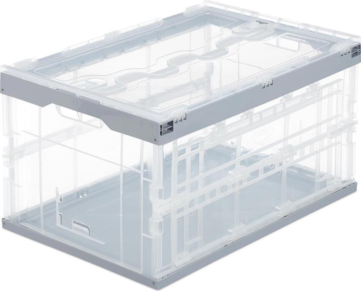 Actual product image Relaxdays Transparent Lidded Folding Box (59.5 x 39.5 x 31.5 cm, 74 l)