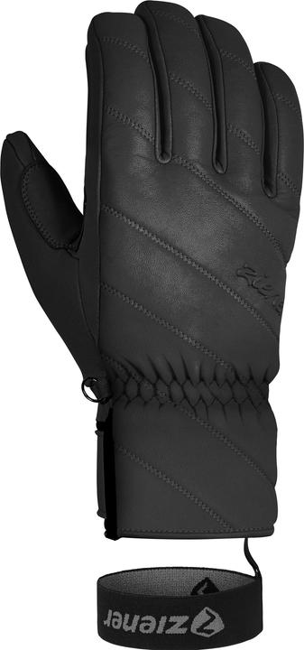 Produktbild Ziener Alpine Damen Ski Handschuhe Leder KUMA schwarz - 7 (7)