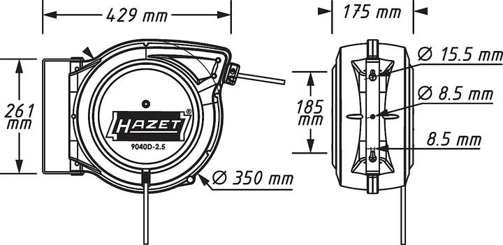 Produktbild HAZET Druckluft-Schlauchaufroller