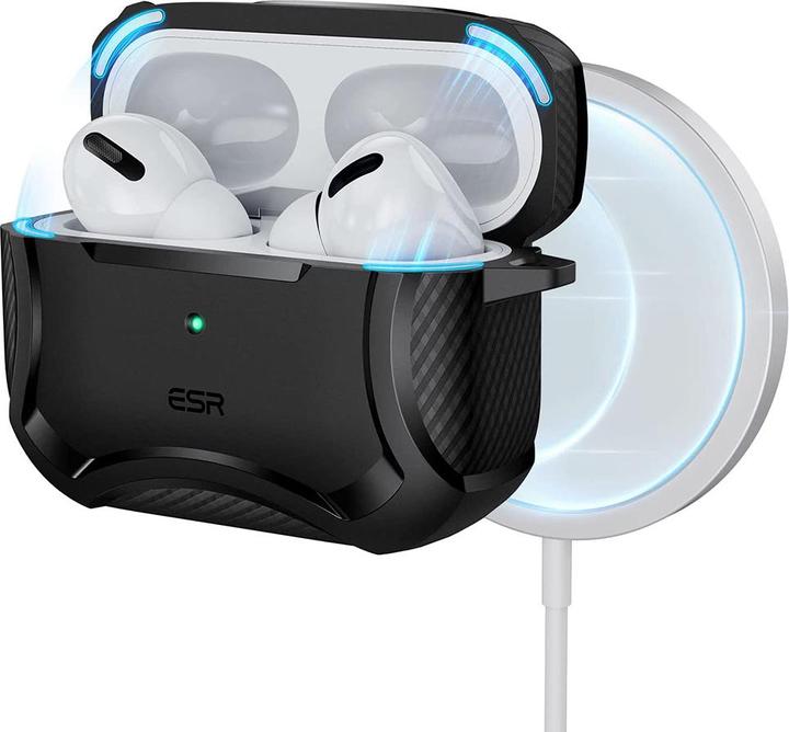 Image du produit ESR Cyber Armor Halolock Magsafe Apple Airpods Pro 1 / 2 Black (Sac pour écouteurs)