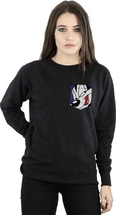 Produktbild Looney Tunes Pepe Le Pew Face Faux Pocket Sweatshirt (XXL)