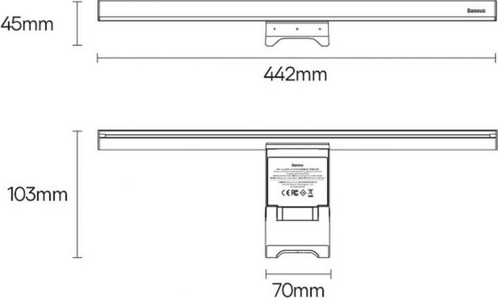Productafbeelding Baseus i-wok2 Series USB Asymmetrische Lichtbron Scherm Hanglamp (Jeugd) Zwart (160 lm)