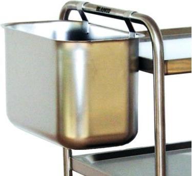 Actual product image MultiLine Affaldsbeholder 40x20x25 cm Rustfri stål til Rullevogn,1 stk