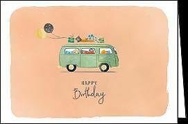 Produktbild Edition Gollong Doppelkarte / Happy Birthday (Bus) / Quer