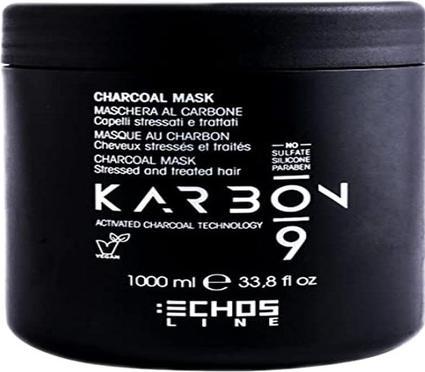 Echosline Karbon 9 Charcoal Vegan Organic Mask Carbon Based 1000ml Vanilla (1000 ml)