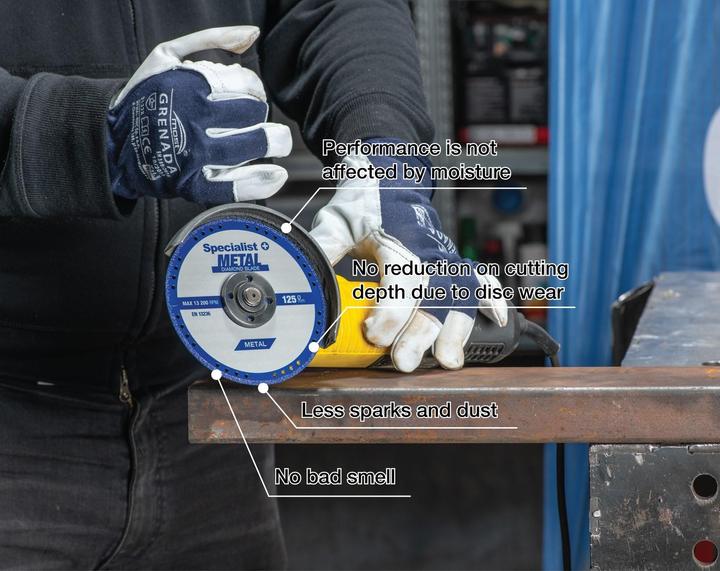 Actual product image Diamond cutter disc for metal 125x1.4x22.23 mm