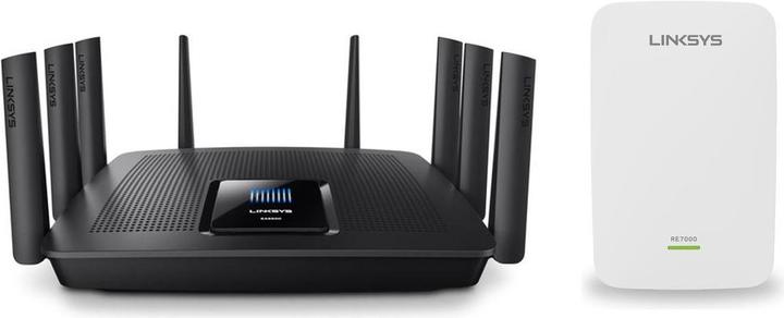 Actual product image Linksys Ea9500 + Re7000 Max-Stream