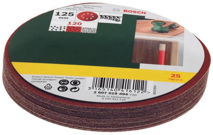 Image du produit Bosch Zubehör Jeu de feuilles abrasives pour ponceuse orbitale (120)